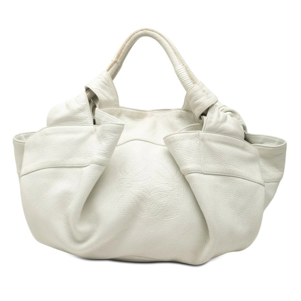 Loewe Anagram Nappa Aire Handbag White Leather